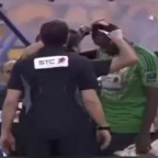 Saudi Arabia’s goalkeeper gets haircut on pitch for spotting unholy Mo Hawk